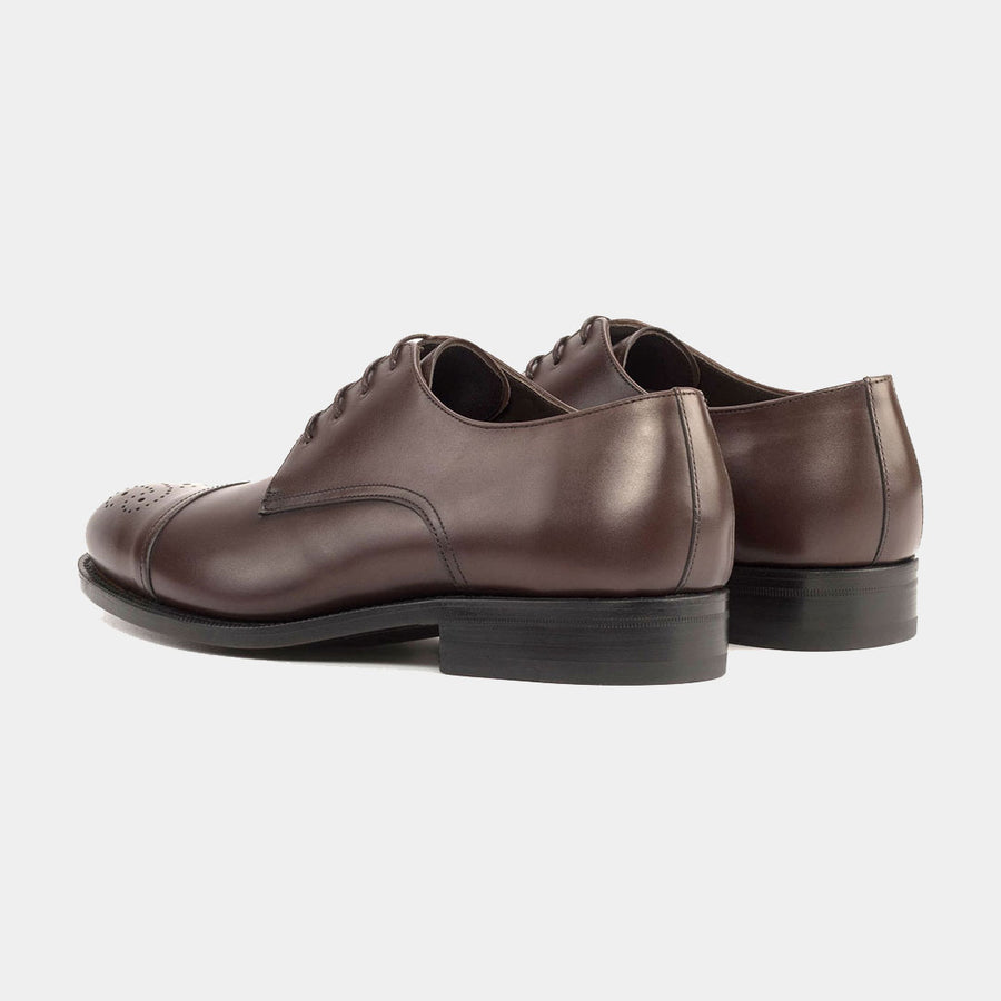 Derby Box Calf Dark Brown Shoe at Lamilago