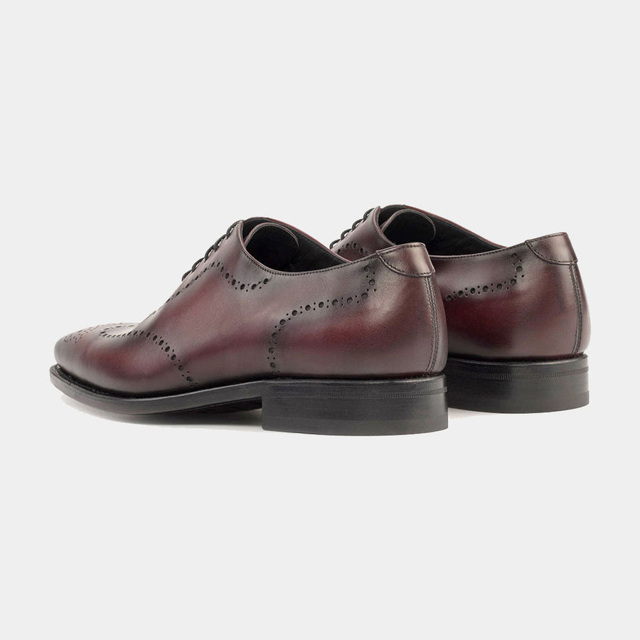 Whole Cut Box Calf Burgundy Shoe at Lamilago