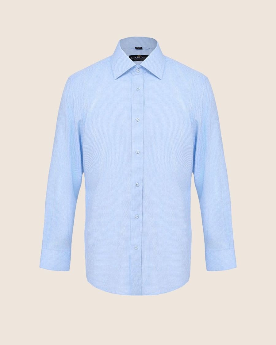 Alpine Morning Blue Check Business Shirt