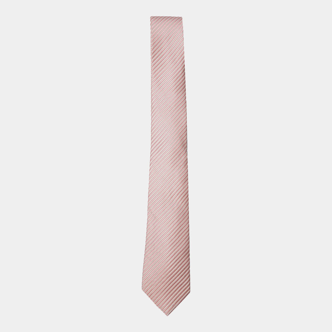 Baby Pink Self Stripe Tie