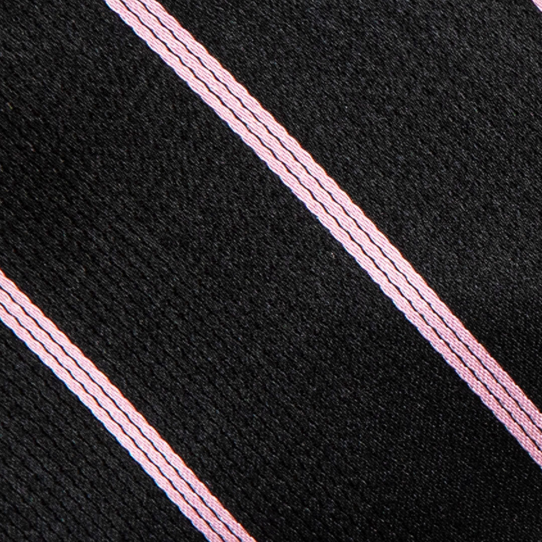 Black And Pink Stripe Tie