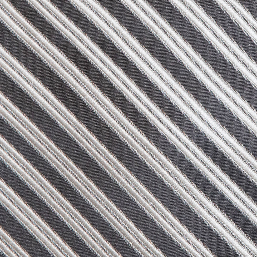 Black And Silver Stripe Tie