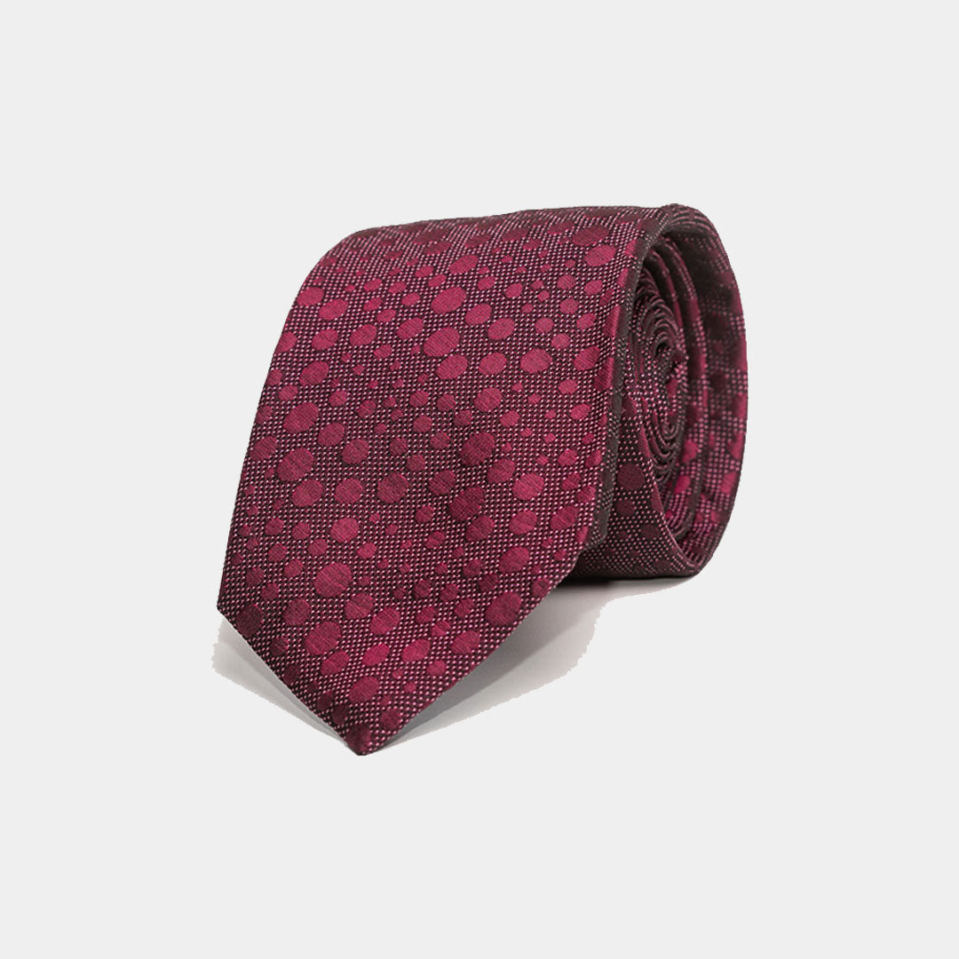 Burgundy Self Print Tie