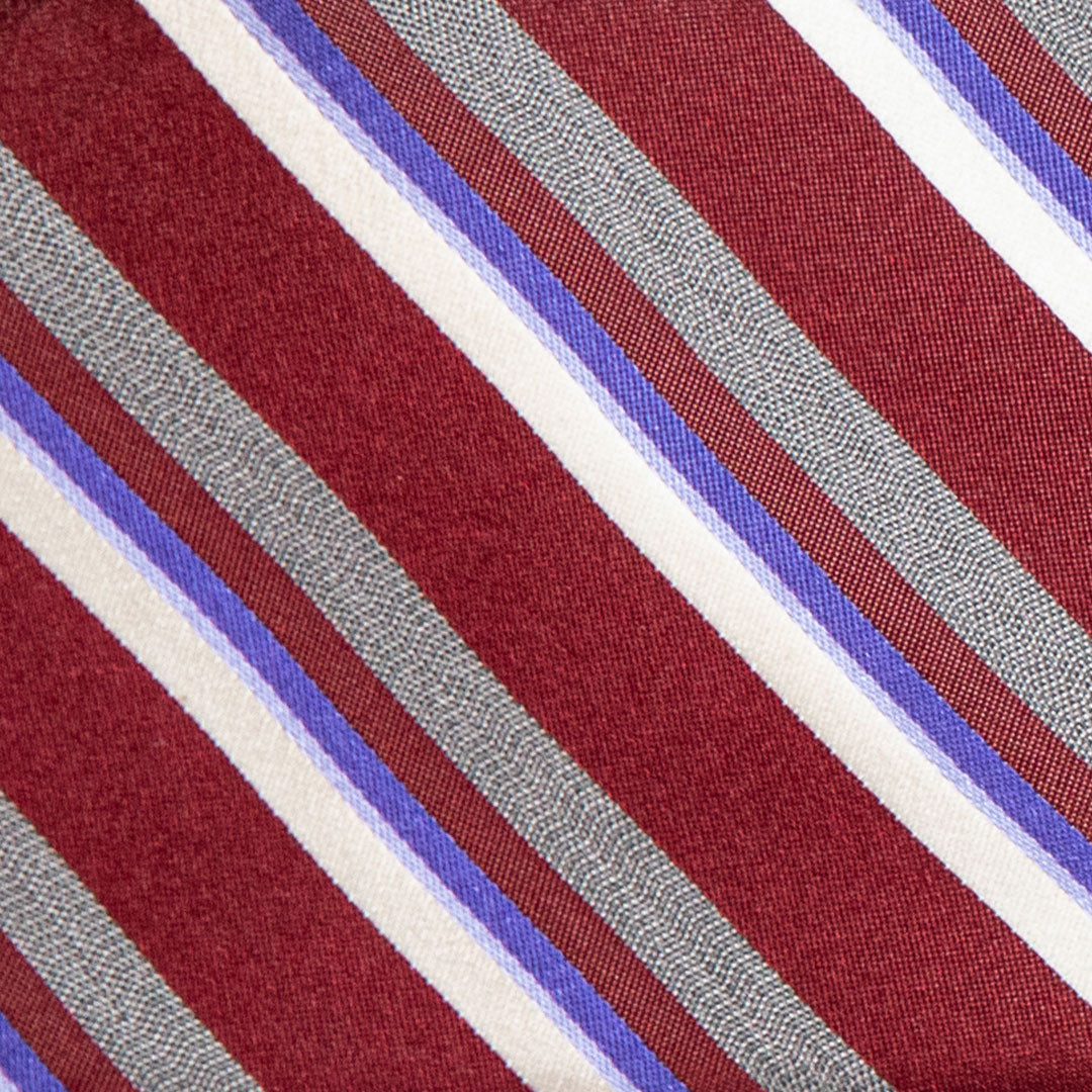 Burgundy And Lilac Stripe Tie