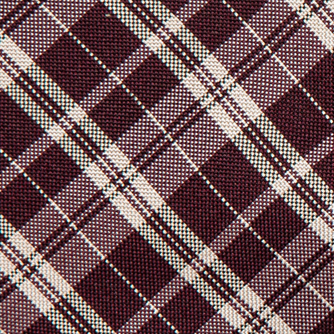 Burgundy Check Tie