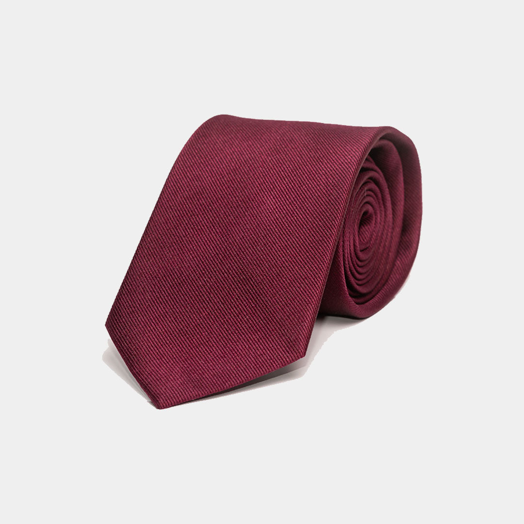Burgundy Self Stripe Tie