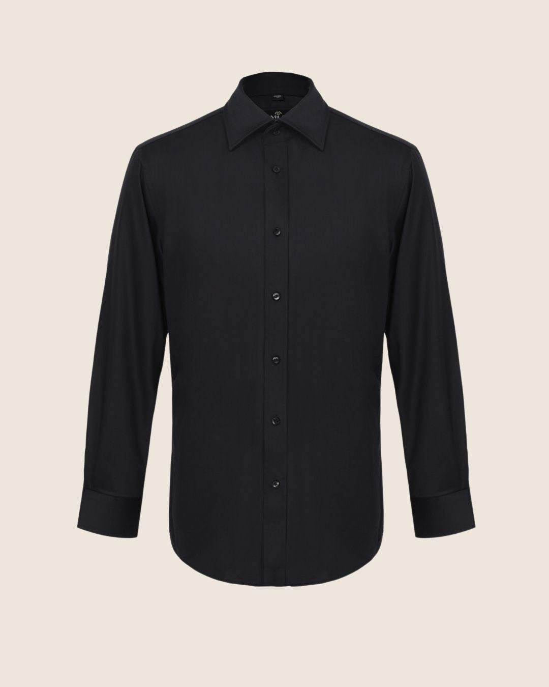 Black– Nero Cutaway Collar Business Shirt