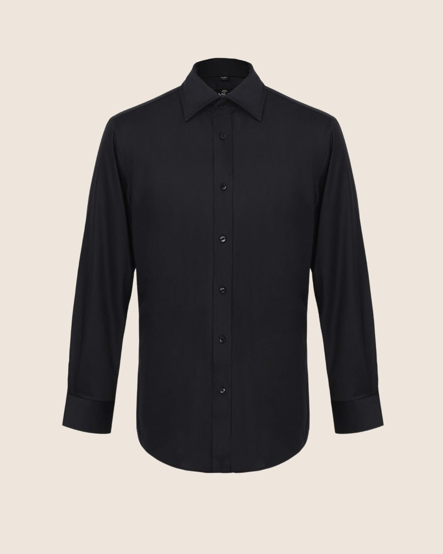 Black– Nero Cutaway Collar Business Shirt