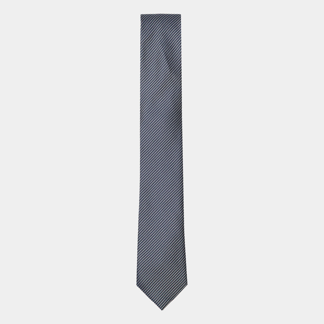 Charcoal With Fine Navy Stripe Tie
