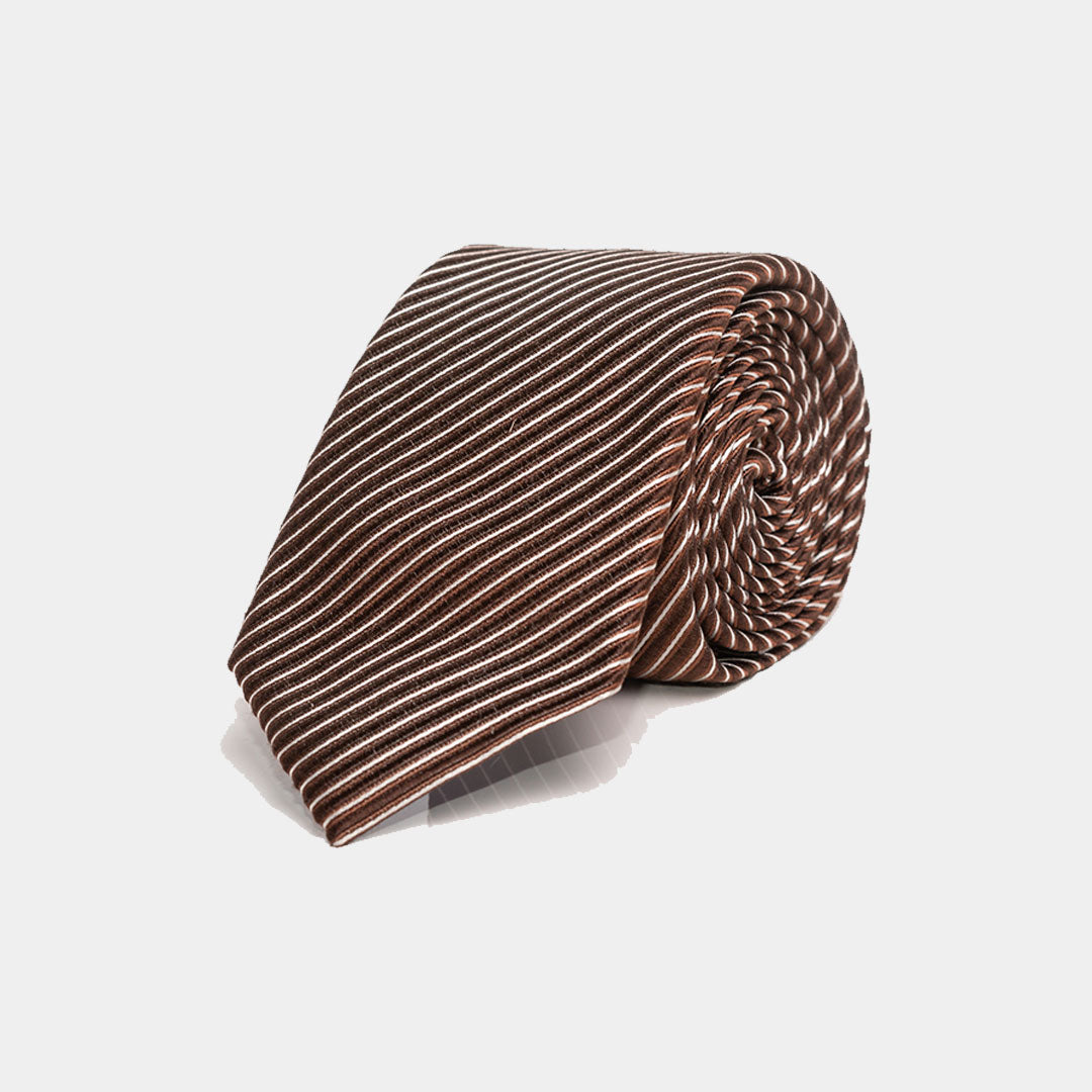 Choclate Stripe Tie