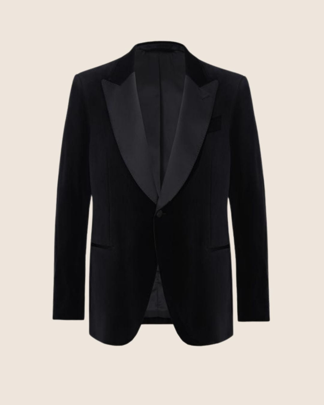 Classic Black Arc Peak Tuxedo Jacket
