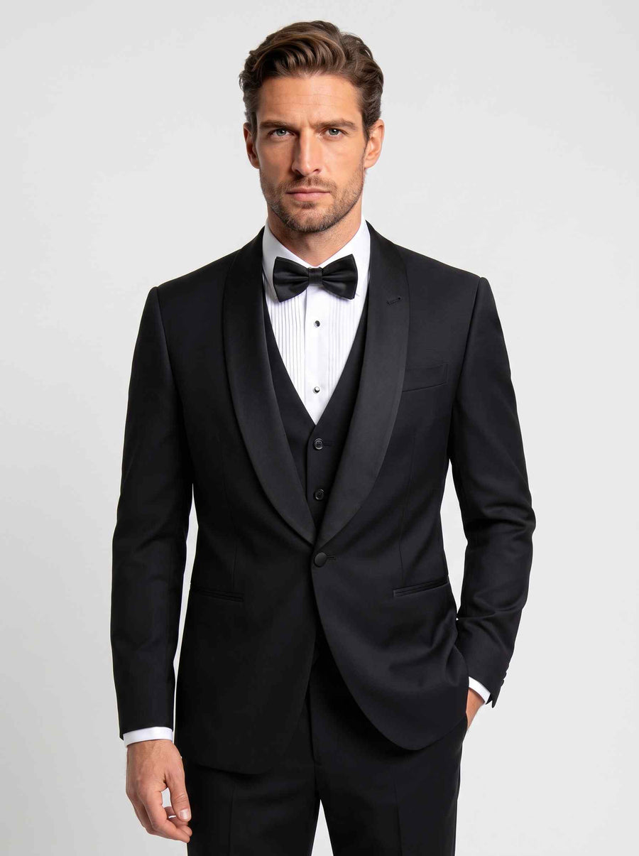 Black Shawl Lapel Arc Tuxedo
