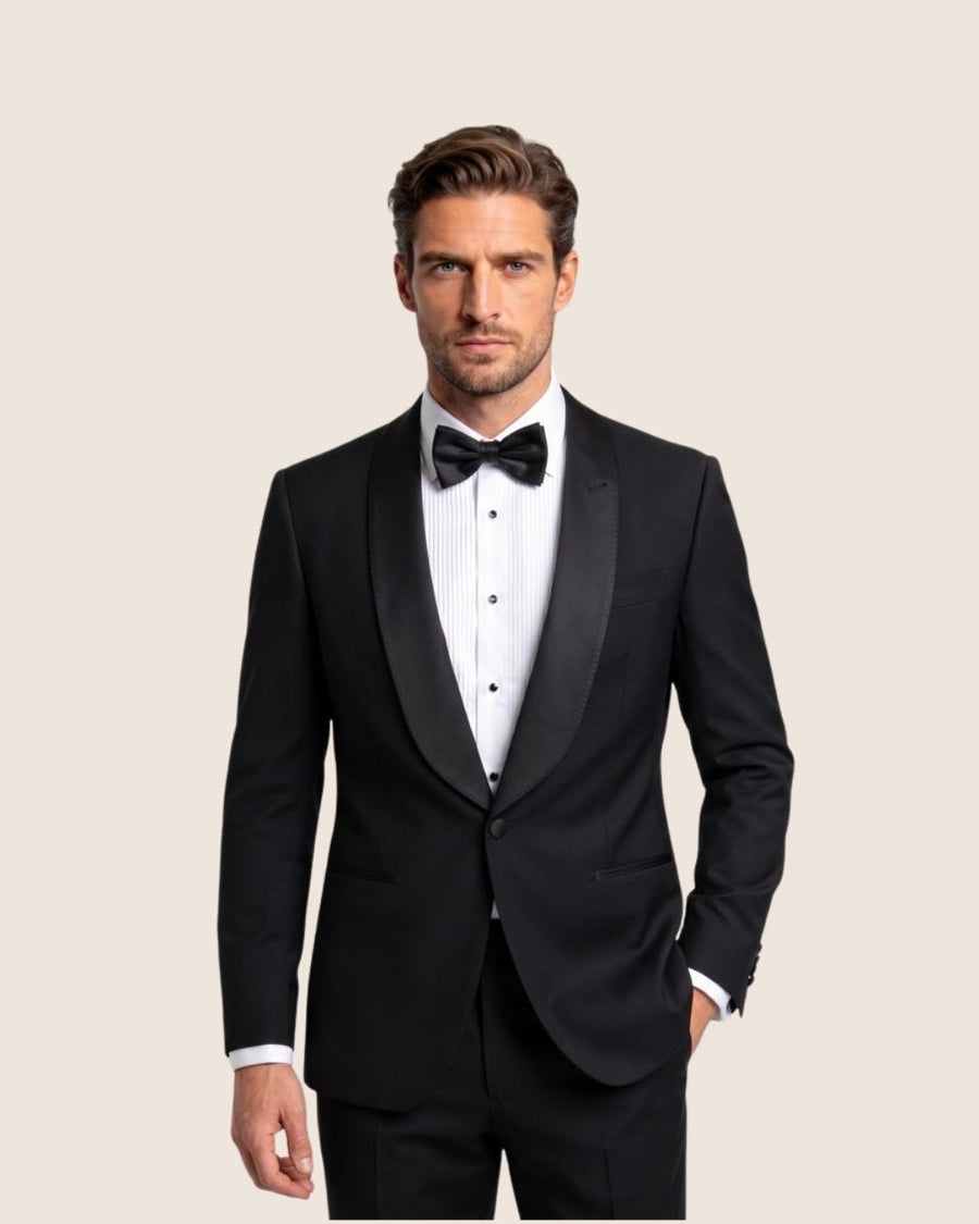 Classic Black Arc Shawl Tuxedo