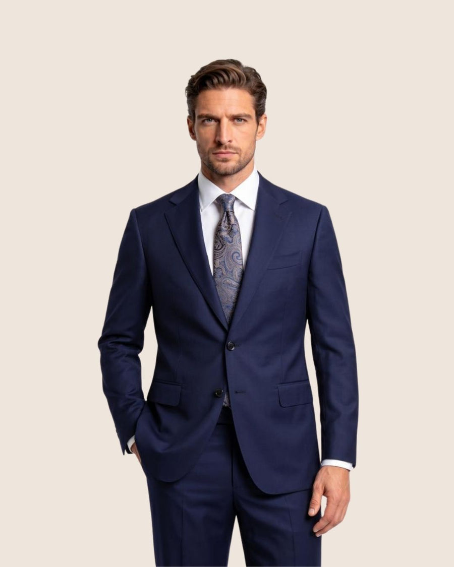 Dark Blue Wool Suit