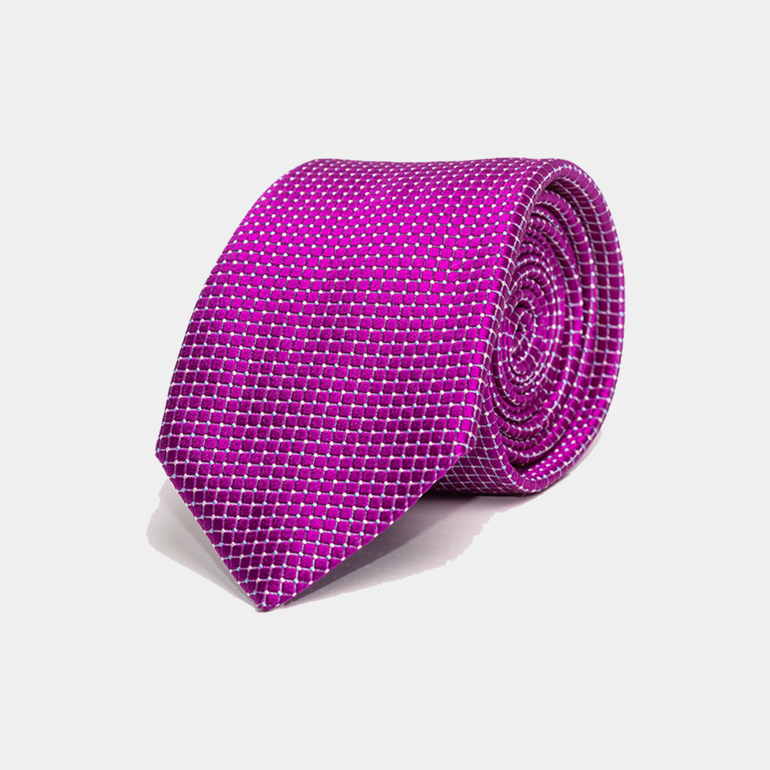 Fucshia Micro Prints Tie