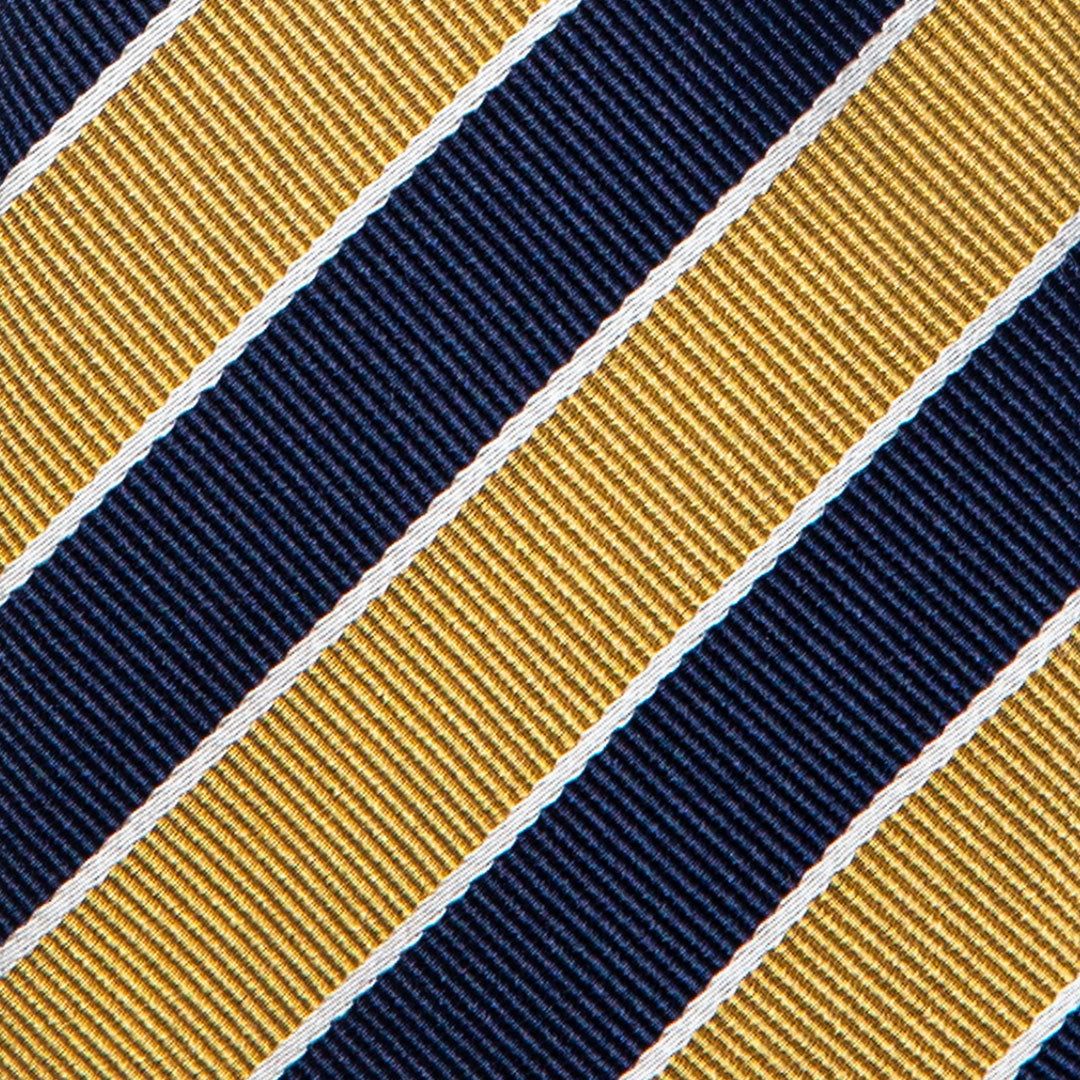 Gold And Navy Candy Stripe Tie