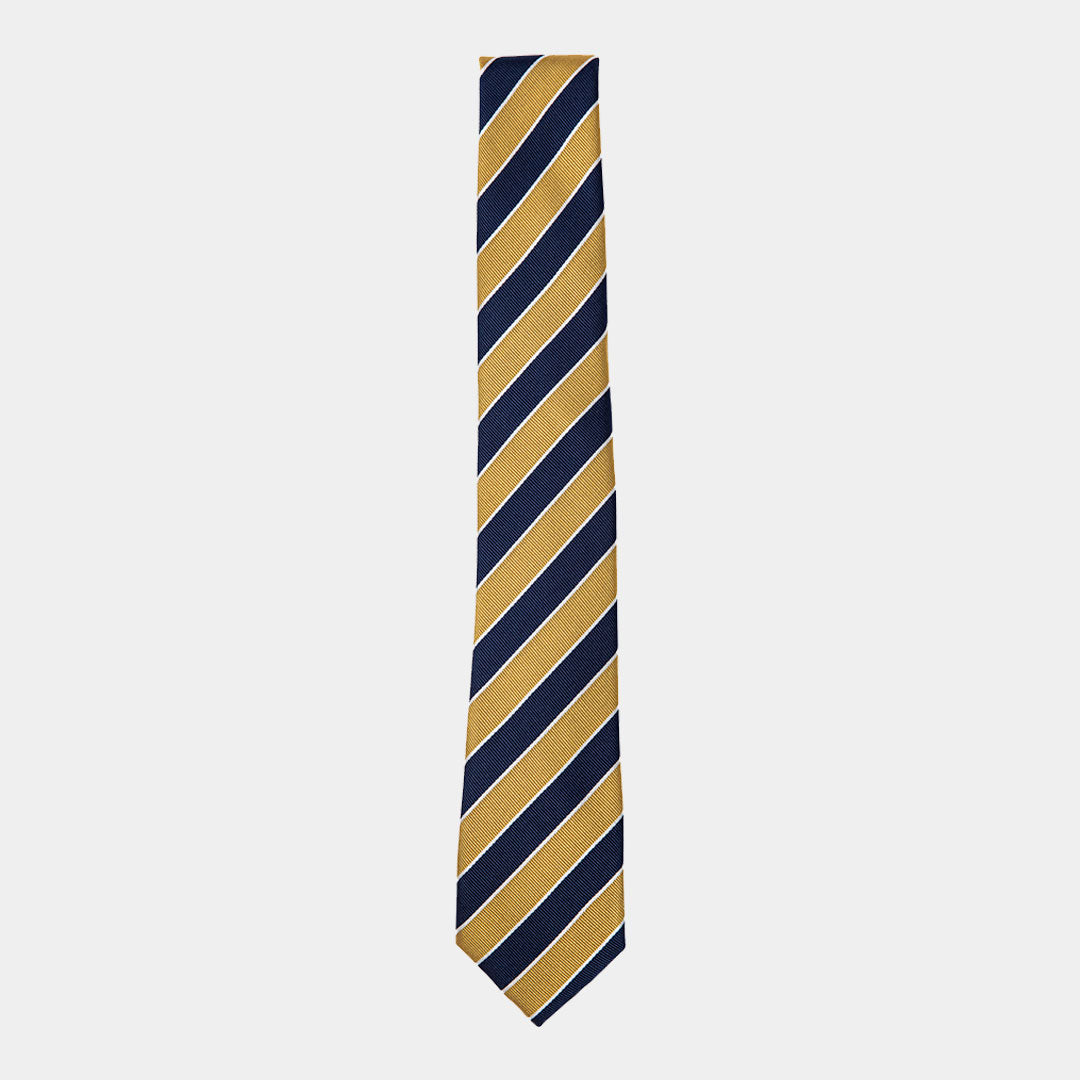 Gold And Navy Candy Stripe Tie