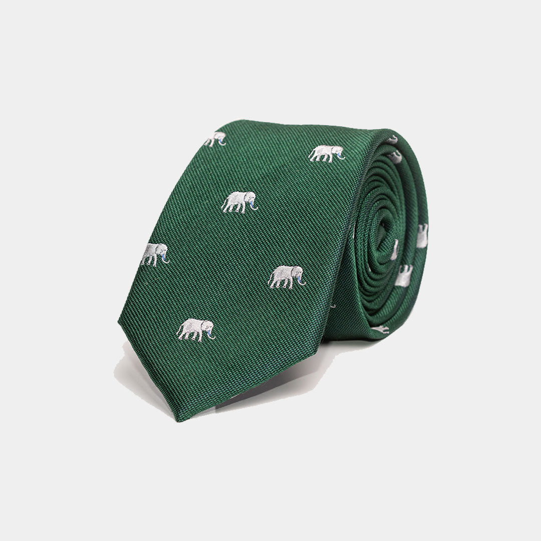 Green Check Tie