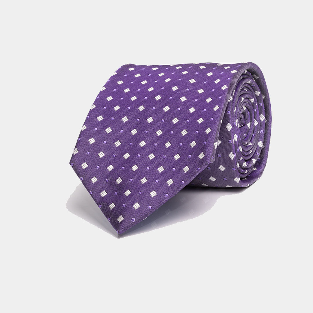 Lavender Diamond Micro Prints Tie