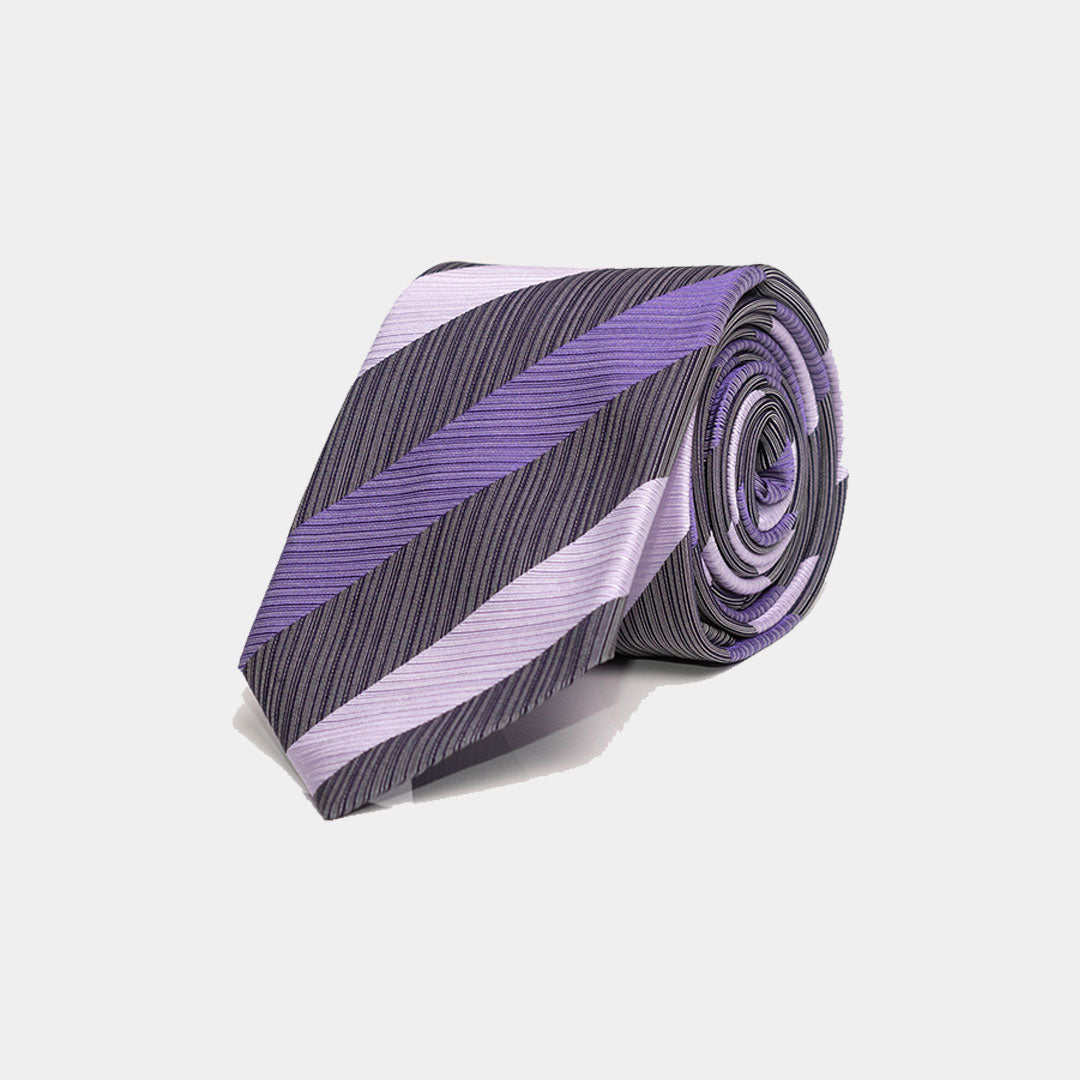 Lilac And Purple Stripe Tie