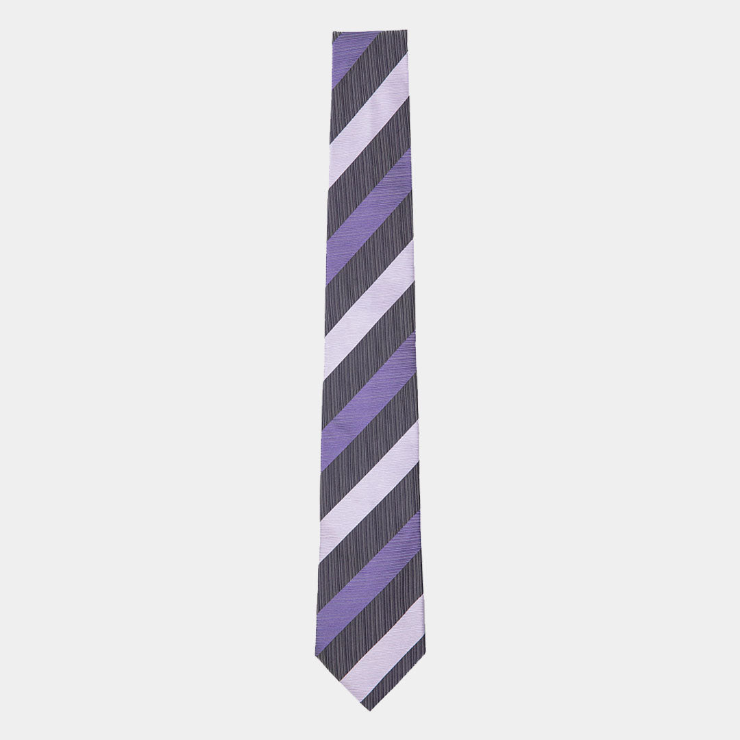 Lilac And Purple Stripe Tie
