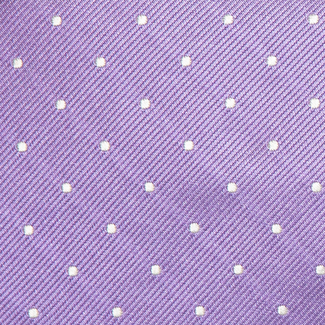 Lilac With White Polka Dots Tie