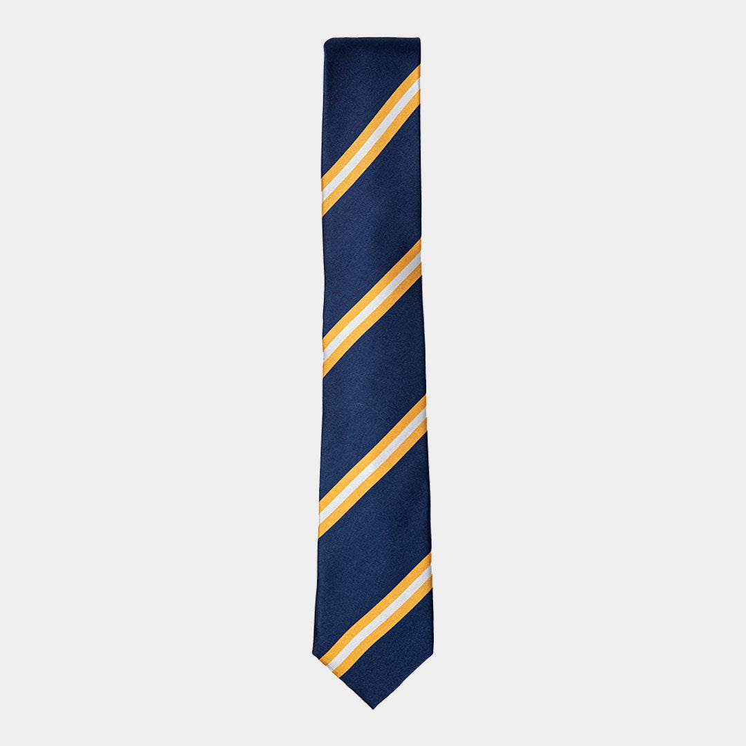 Navy And Gold Stripe Tie