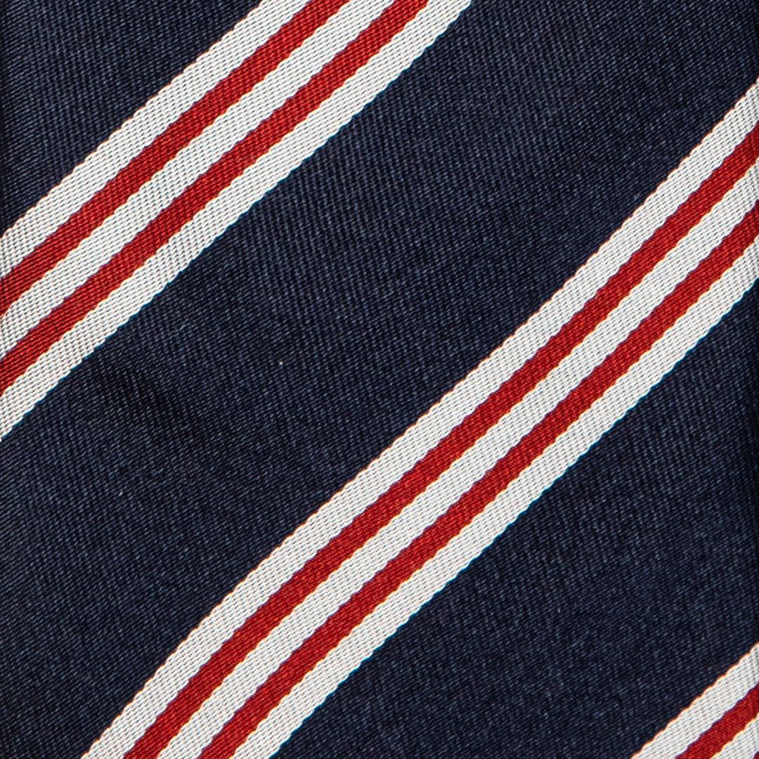 Navy And Red Stripe Tie