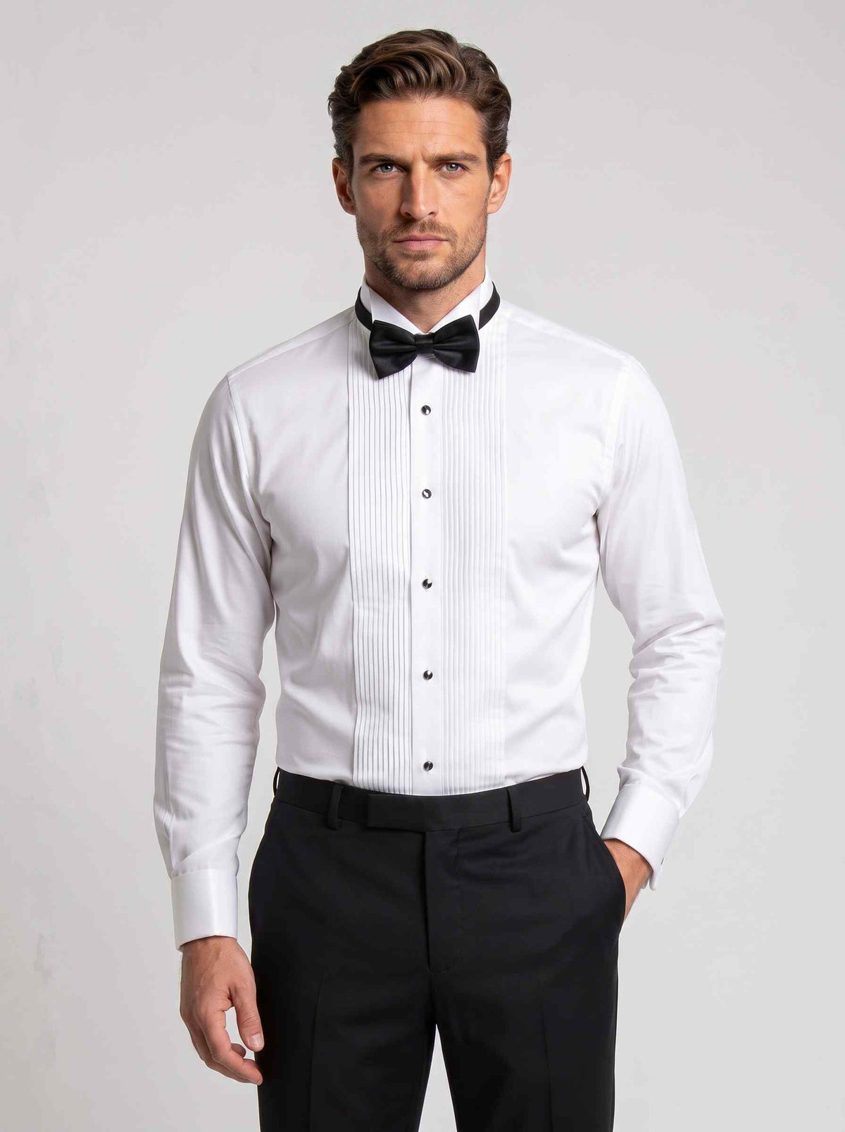White Wing Collar Dress Shirt