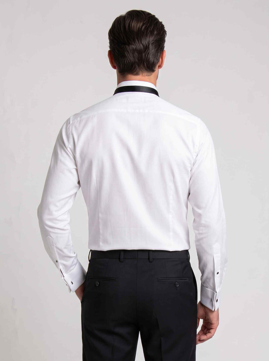 White Tuxedo Shirt Wing Collar