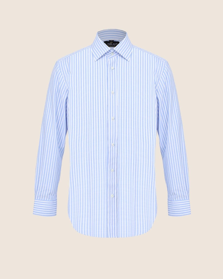 Ocean Breeze Blue Stripes Business Shirt