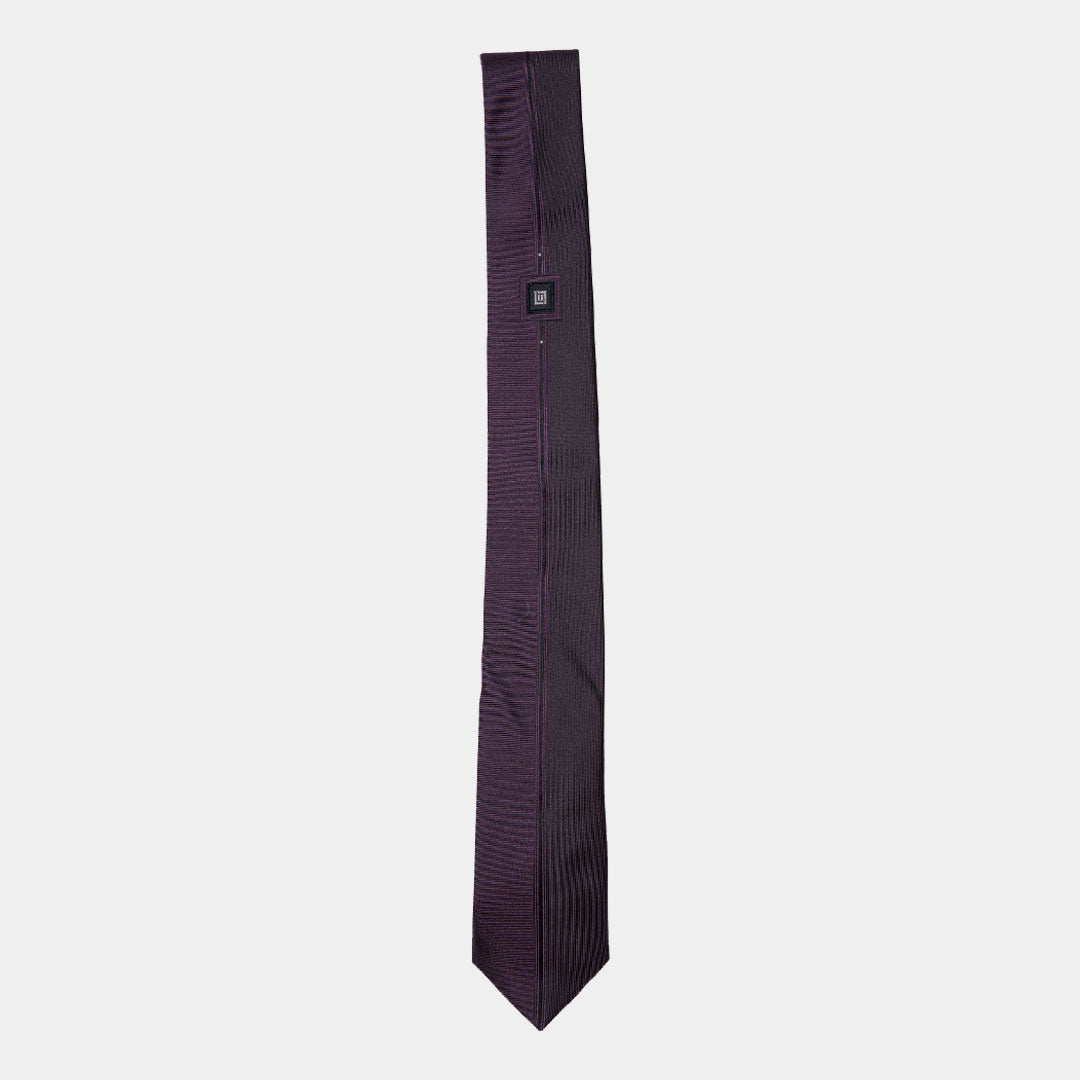 Purple Self Stripe Tie