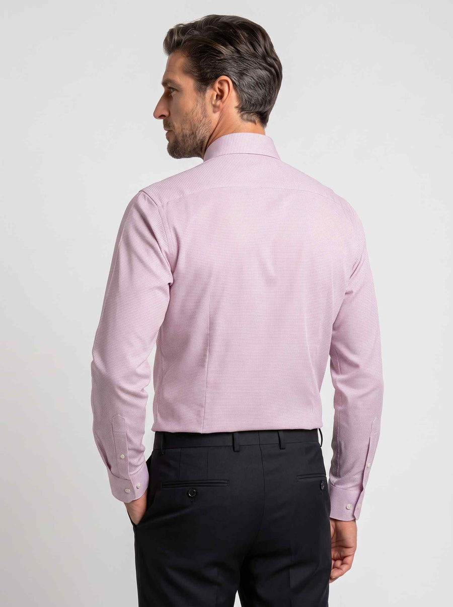 Pastel Red Check Business Shirt