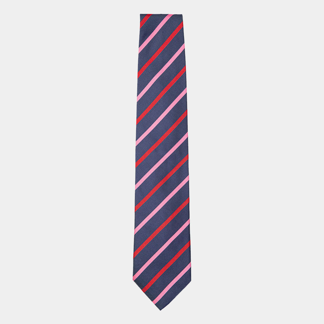Red And Pink Stripe Tie
