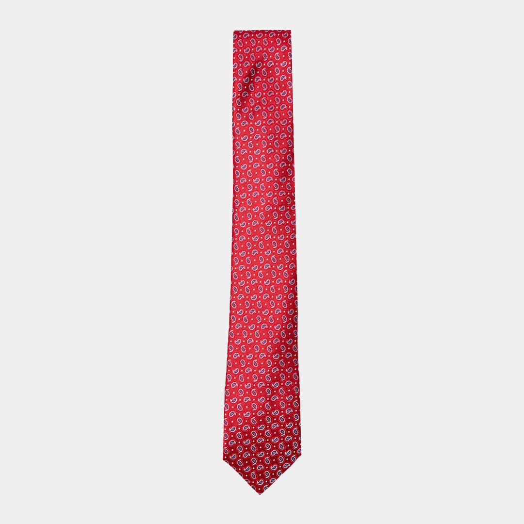 Red With Soft Paisley Tie