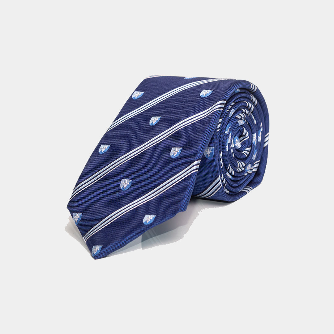 Royal Blue And White Stripe Tie