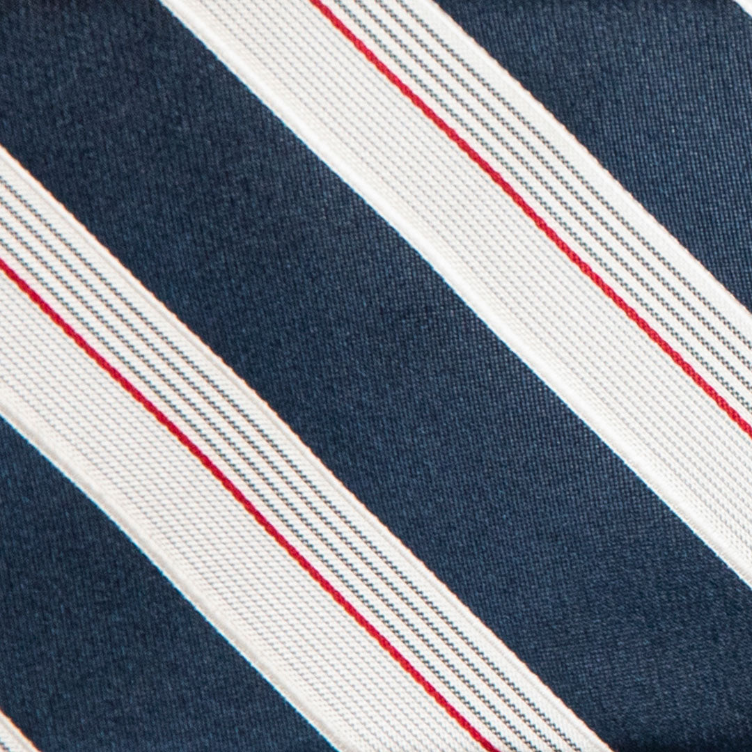 Silver And Red Stripe Tie