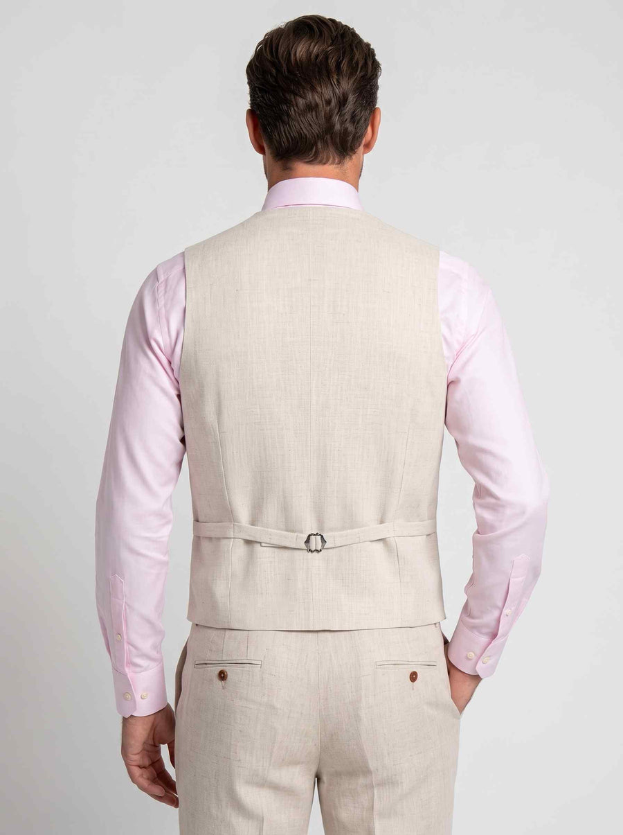 Sand Linen Waistcoat
