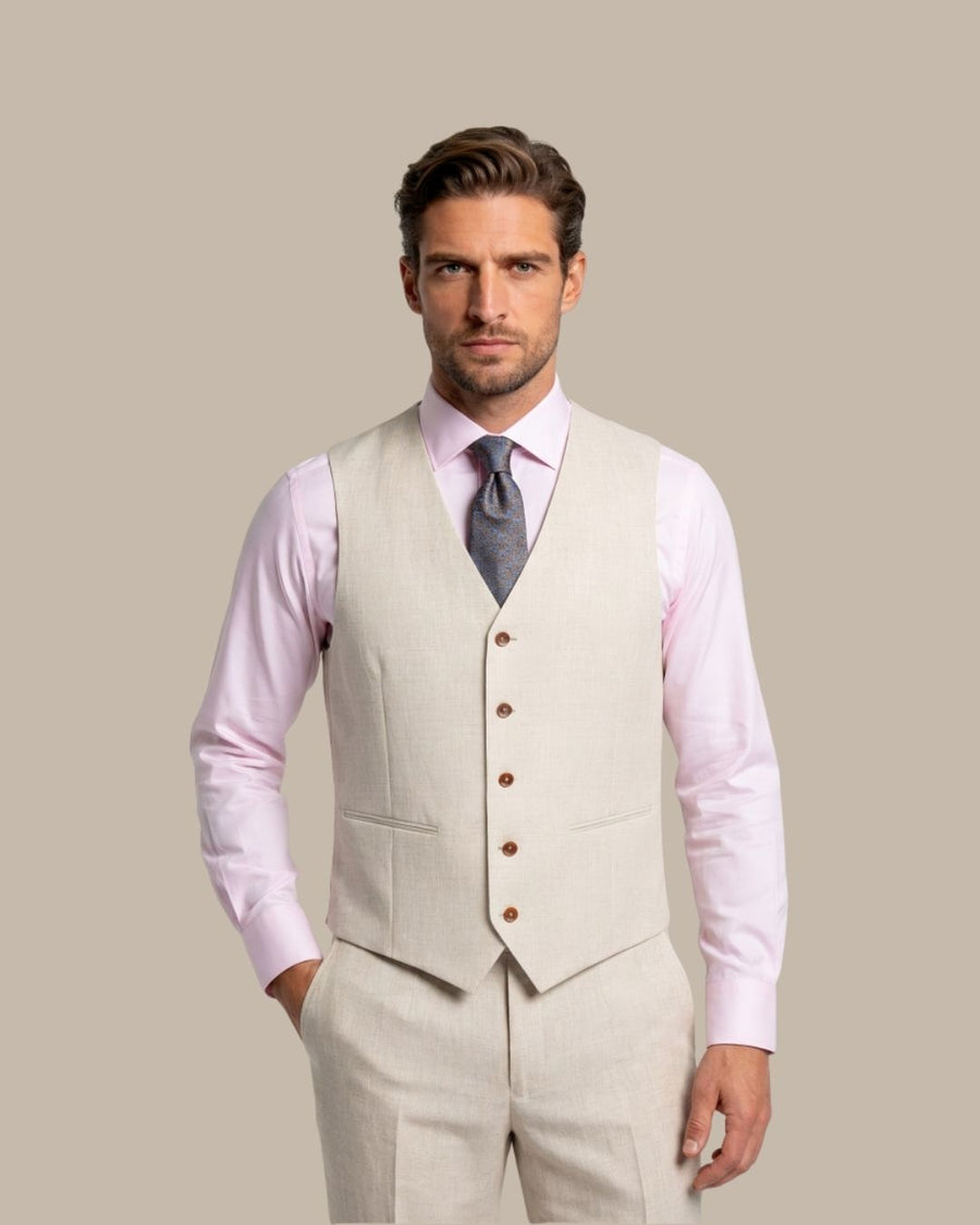 Sand Linen Vest