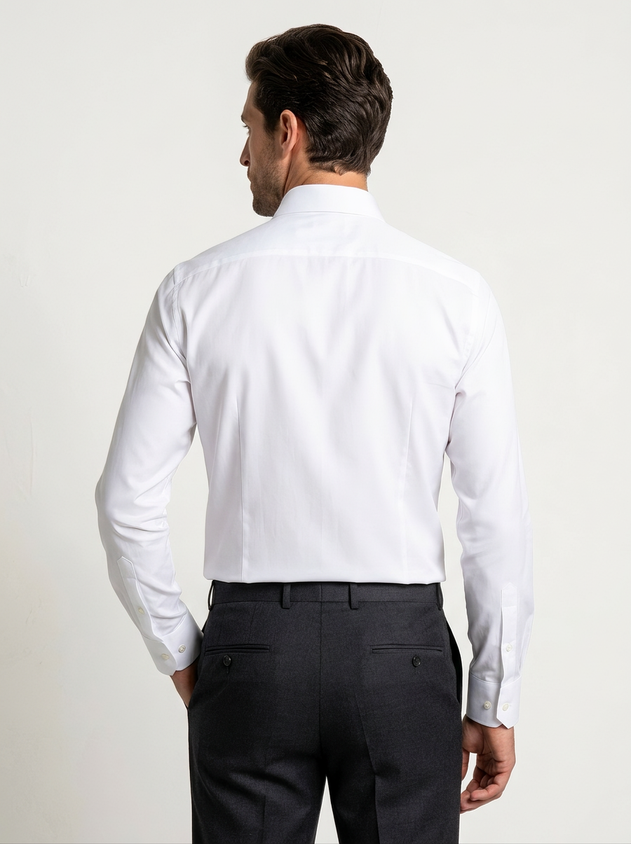 White Normal Cuff Business Shirt