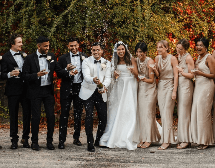 Bridesmaid dresses and groomsmen cheap suits